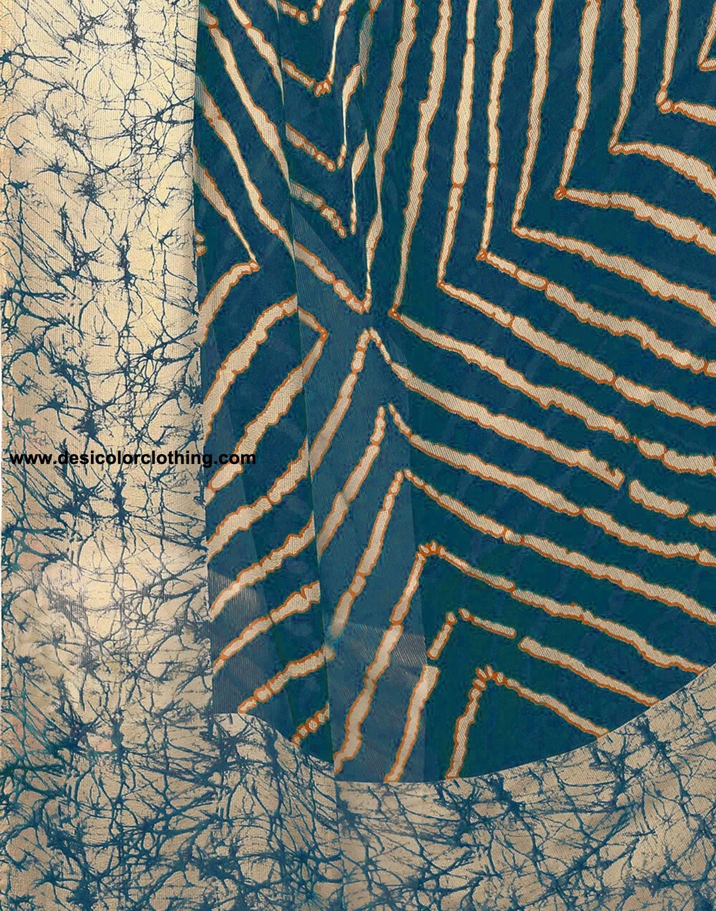 Rama Green Chiffon Printed Saree