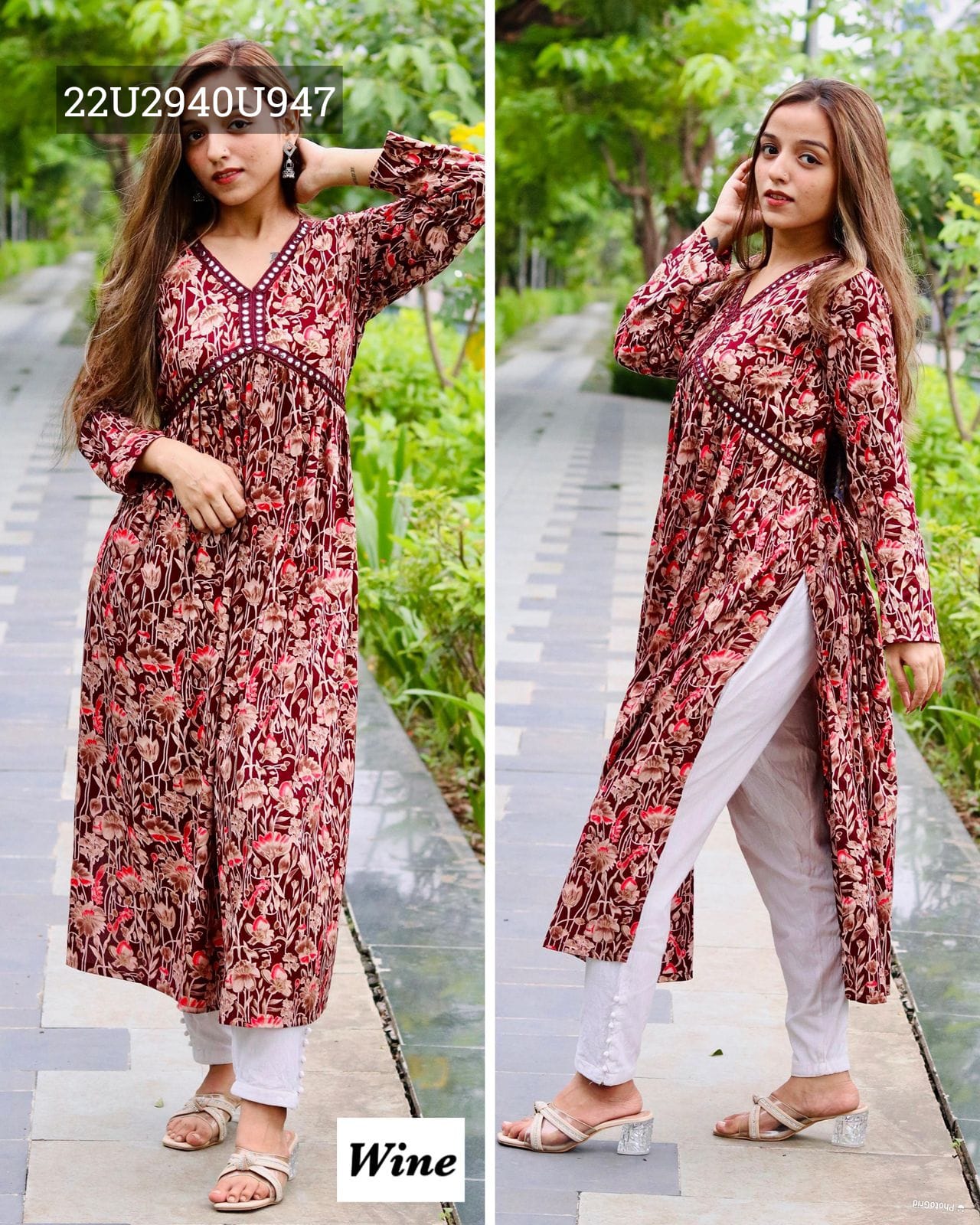 Product Image - Elegant Naira Cut Full Flair Dress