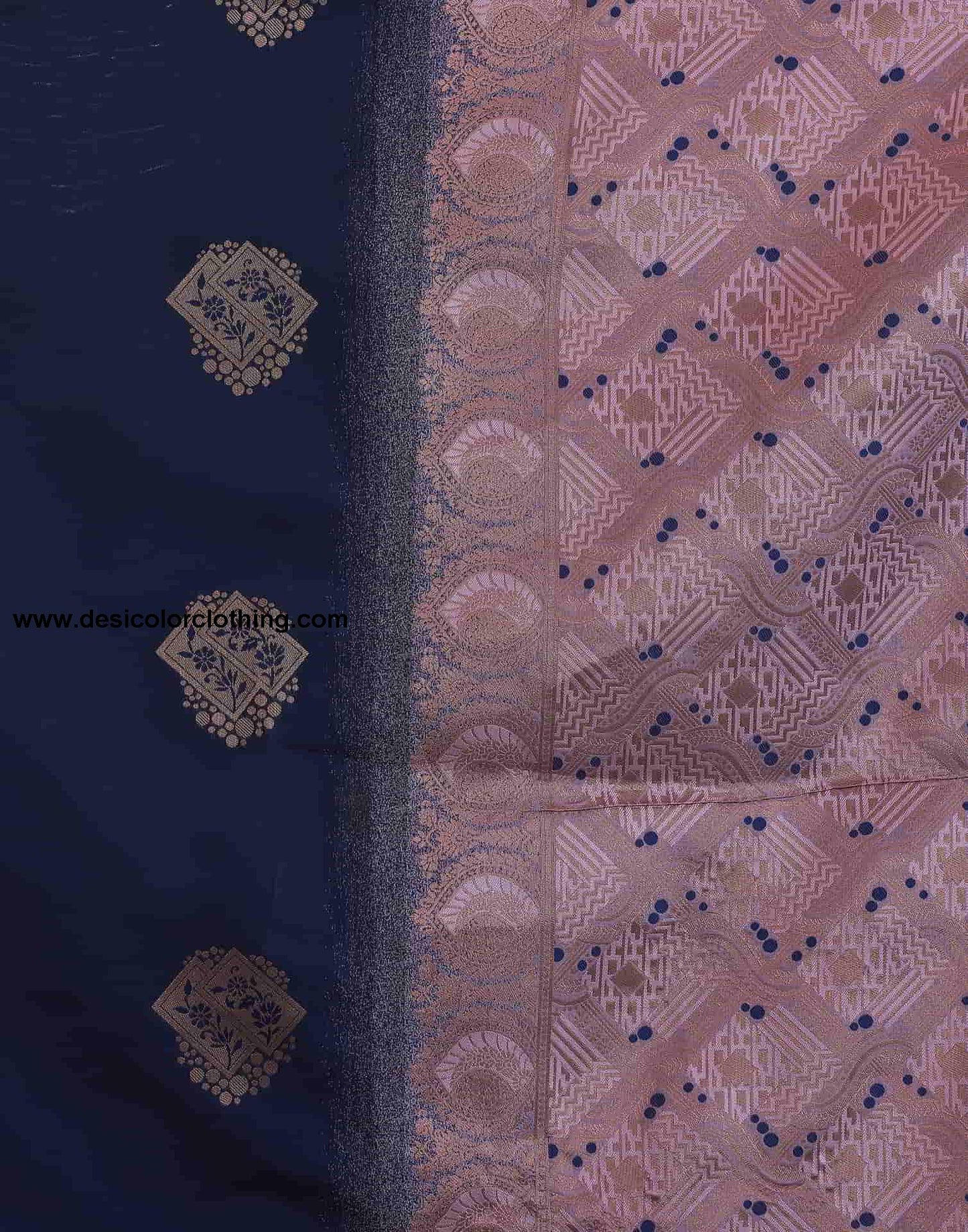 Blue Banarasi Silk Woven Saree