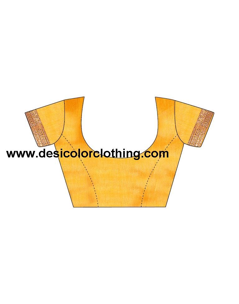 Yellow Georgette Embroidery Saree