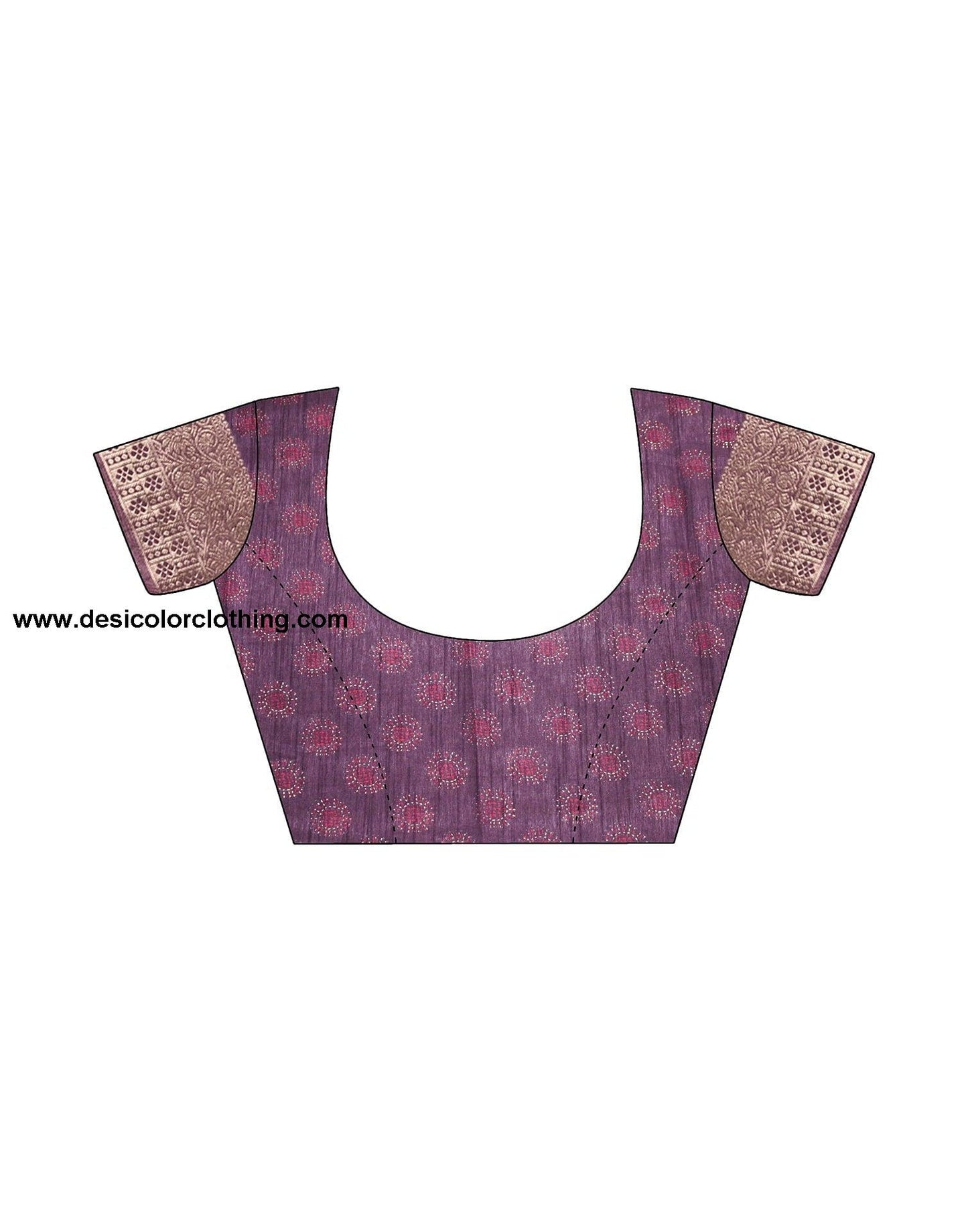 Purple Silk Printed Saree