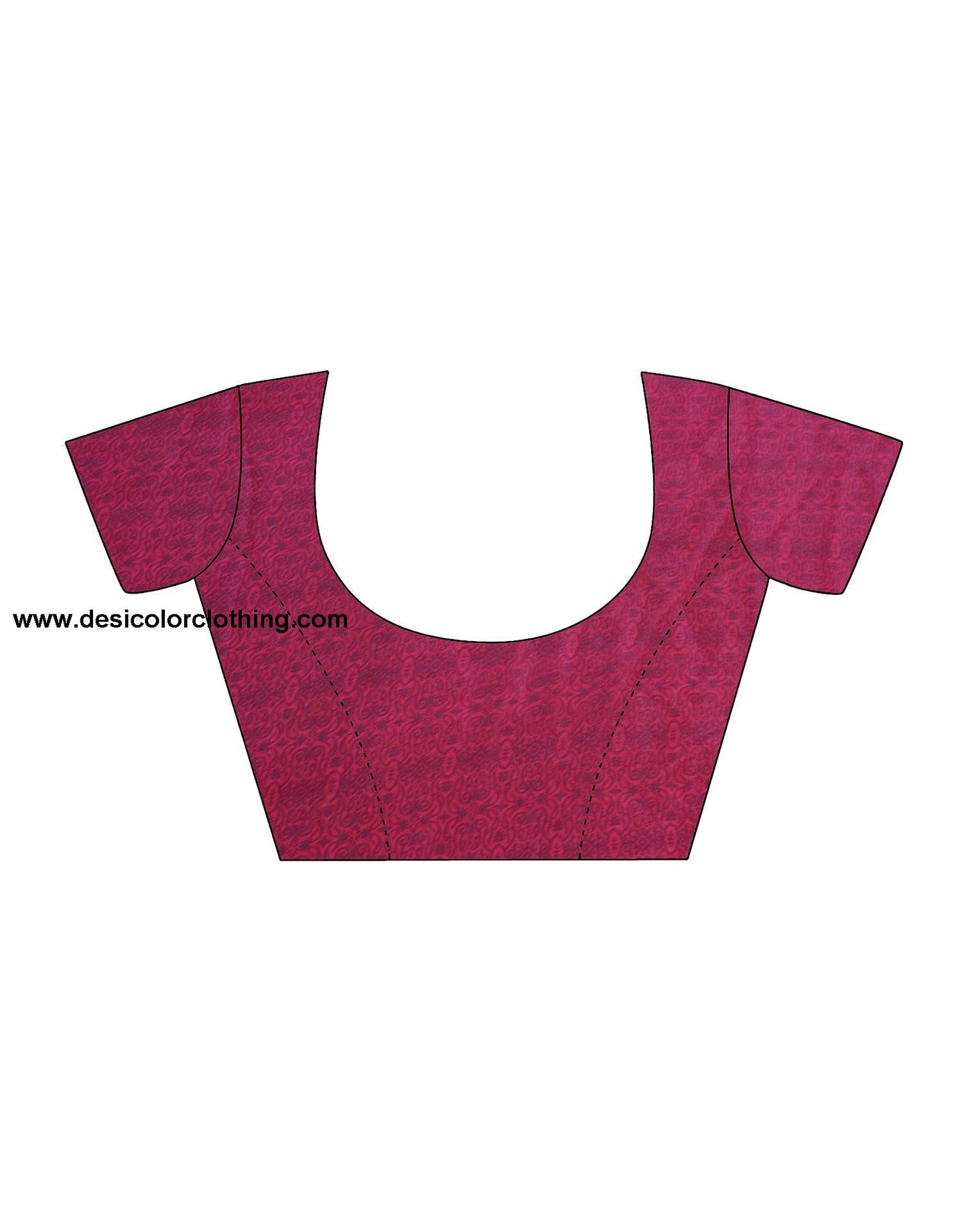 Dark Pink Silk Floral Printed Saree