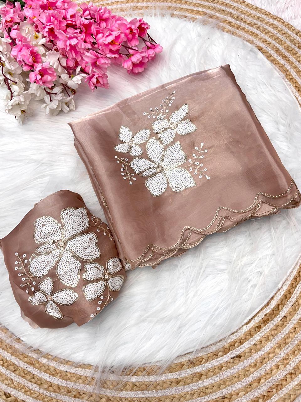 Jimmy Choo Style Designer Sarees – Glamorous & Elegant