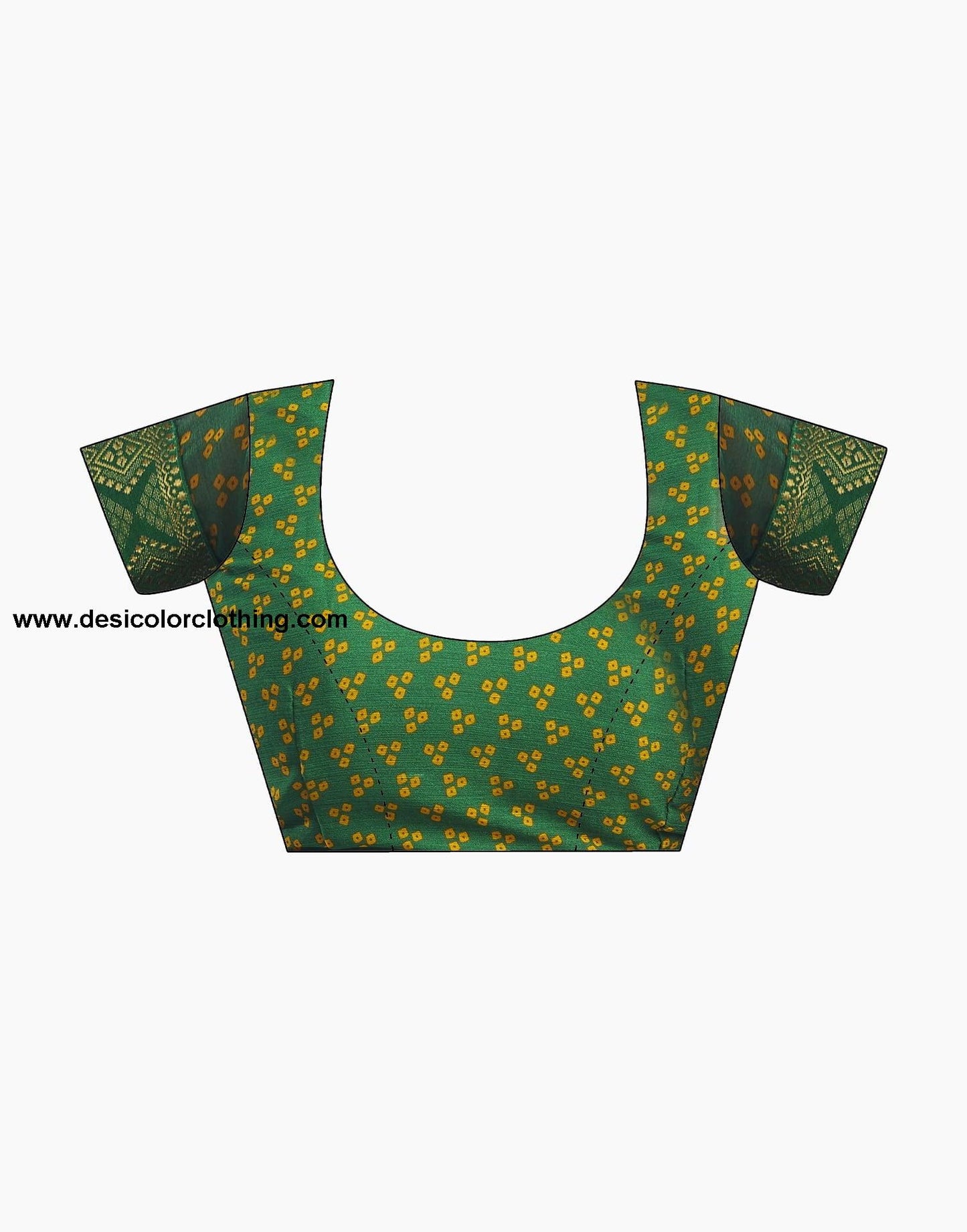 Green Bandhani Chiffon Saree