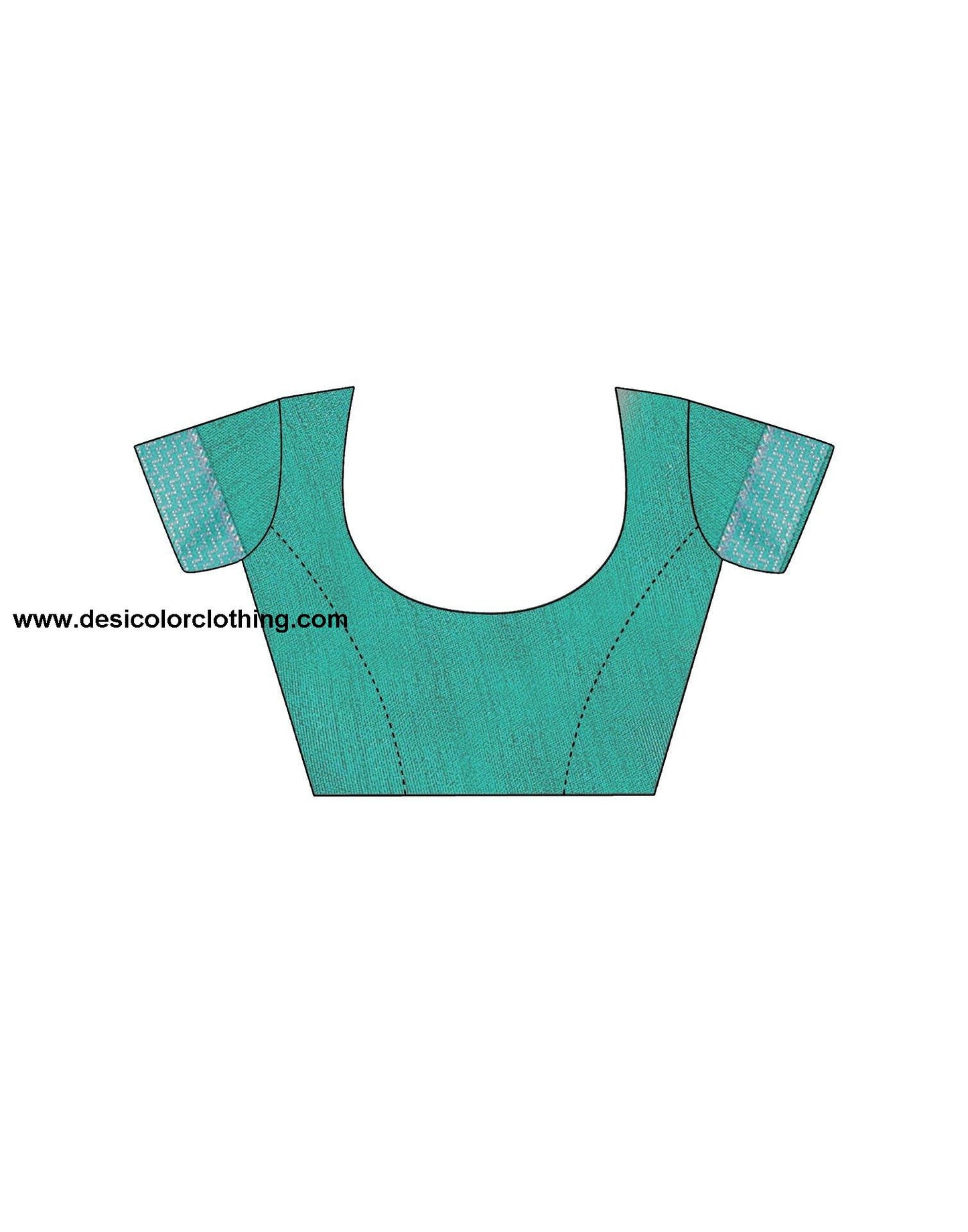 Rama Green Plain Lycra Saree