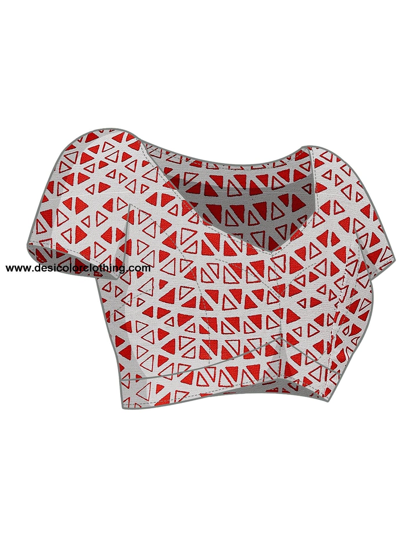 Red Georgette Printed Saree