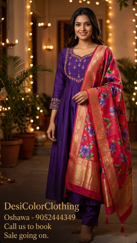 Product Image - Elegant Purple Designer Suit - 1
