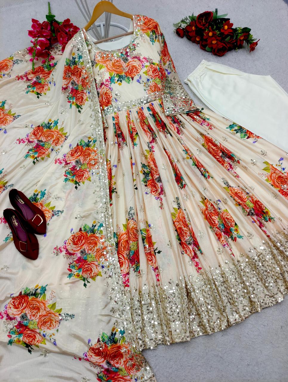 Latest Floral Anarkali Dresses | Wedding & Festive Collection DesiColorClothing