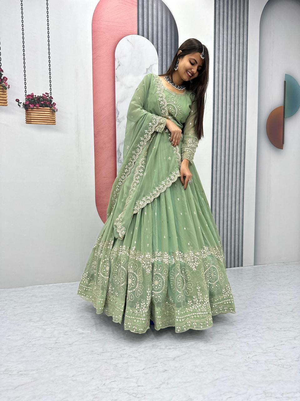Elegant Fully Stitched Lehengas - Ready to Wear & Perfect for Any Celebration”