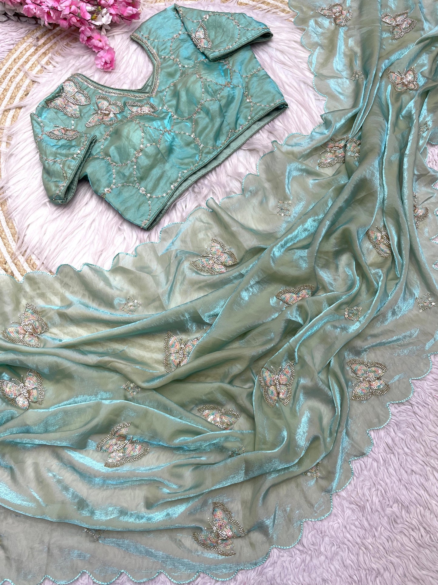 Designer Saree with Blouse | Luxury Party & Wedding