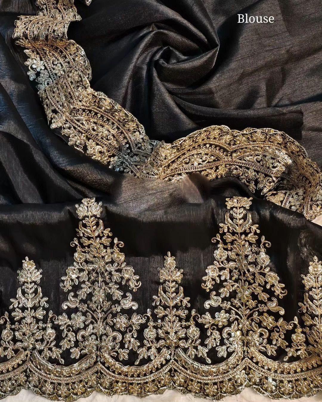 Designer black sarees