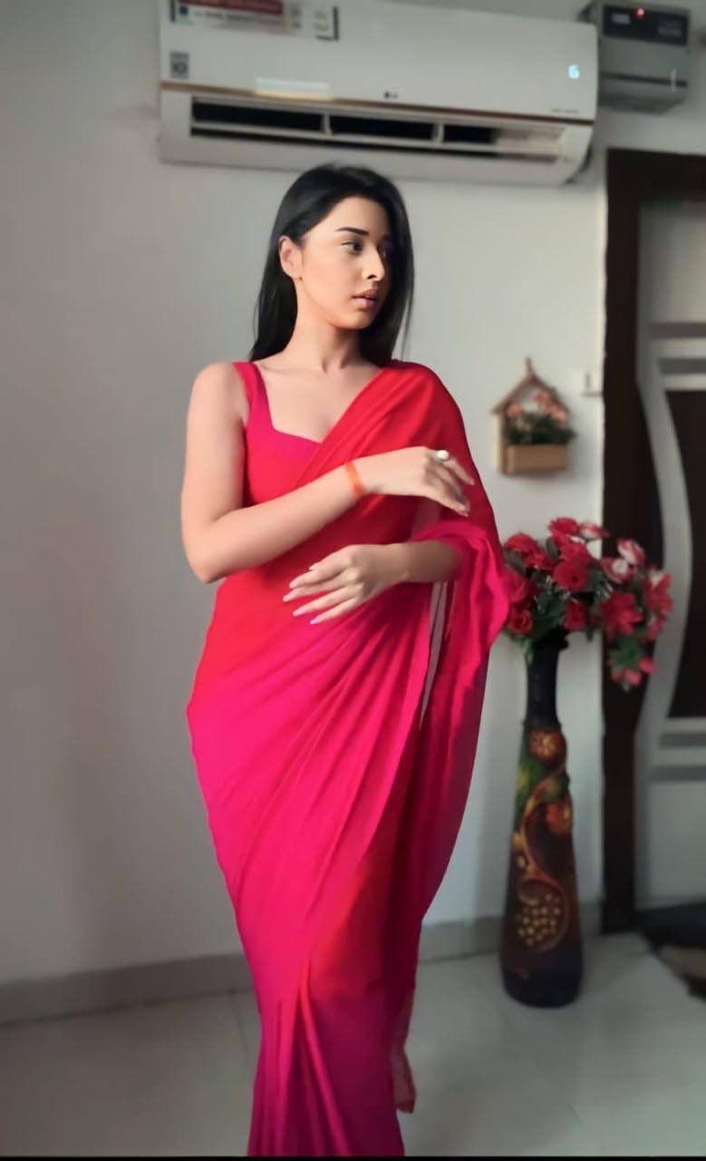Ready To Wear 1-Minute Georgette Saree – Digital Print