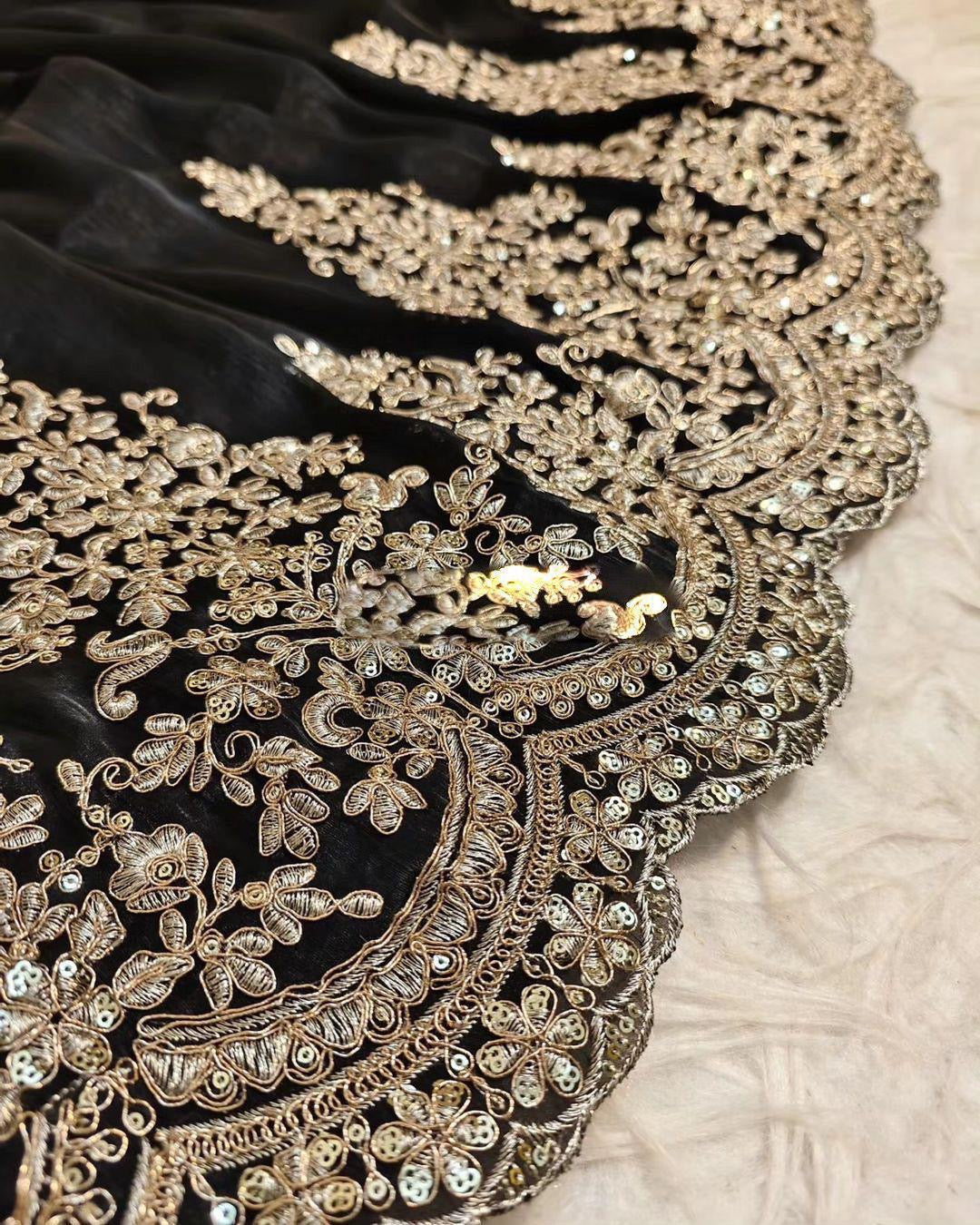 Designer black sarees