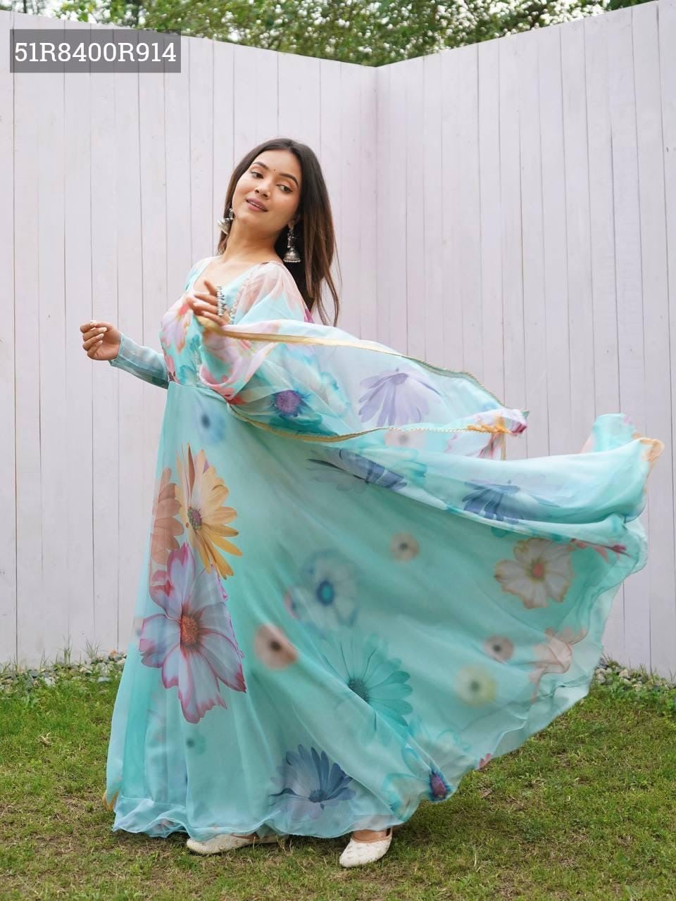 Stunning Floral Anarkali Suits – Flowing Elegance in Bloom
