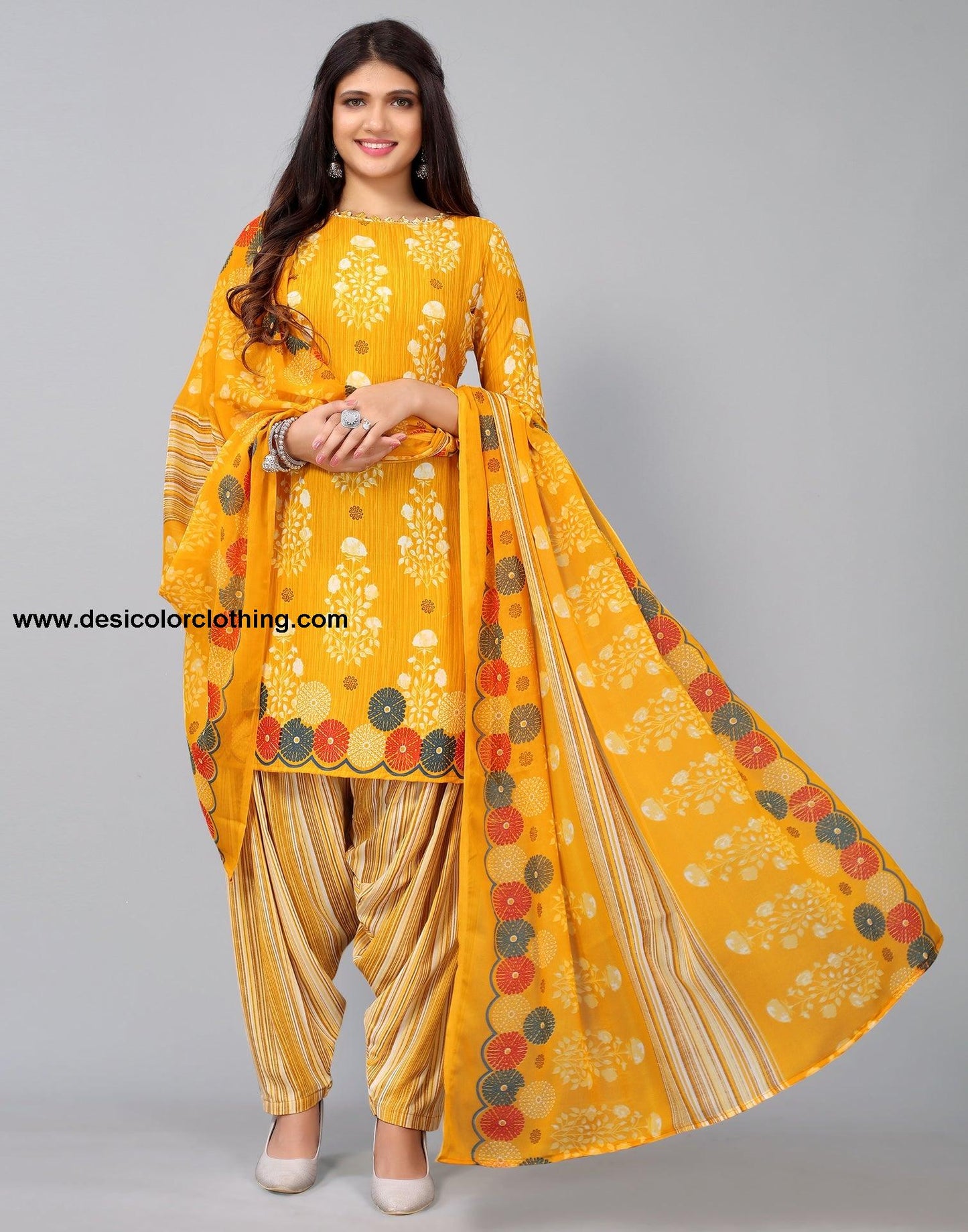 Printed Unstitched Salwar Suit Material