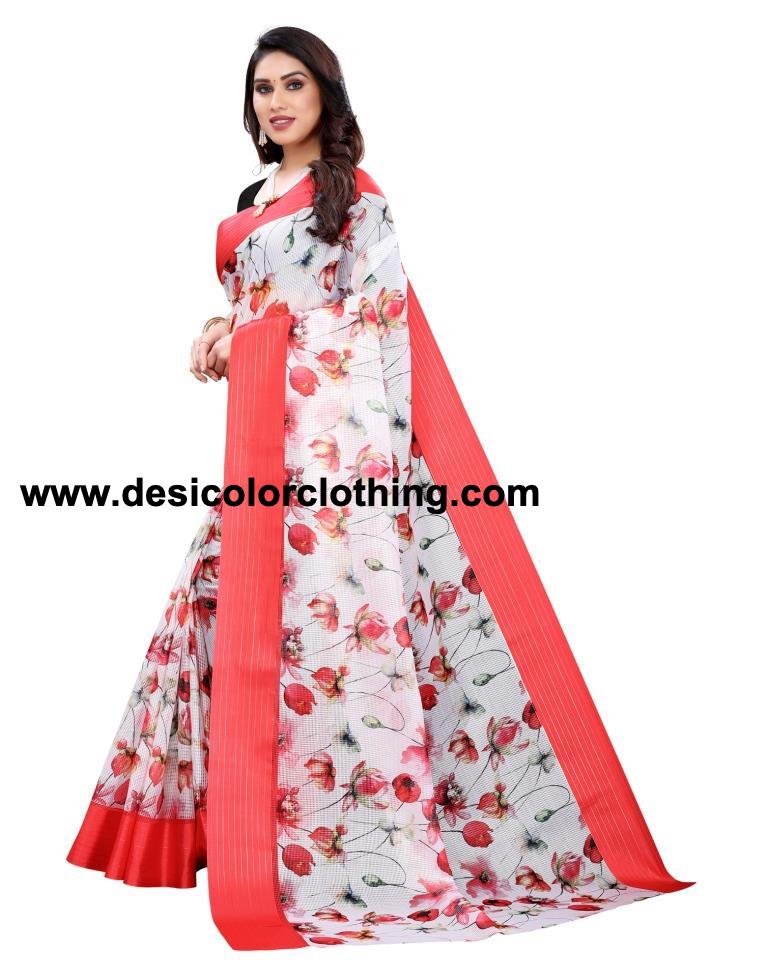 White Cotton Saree | 2109S204