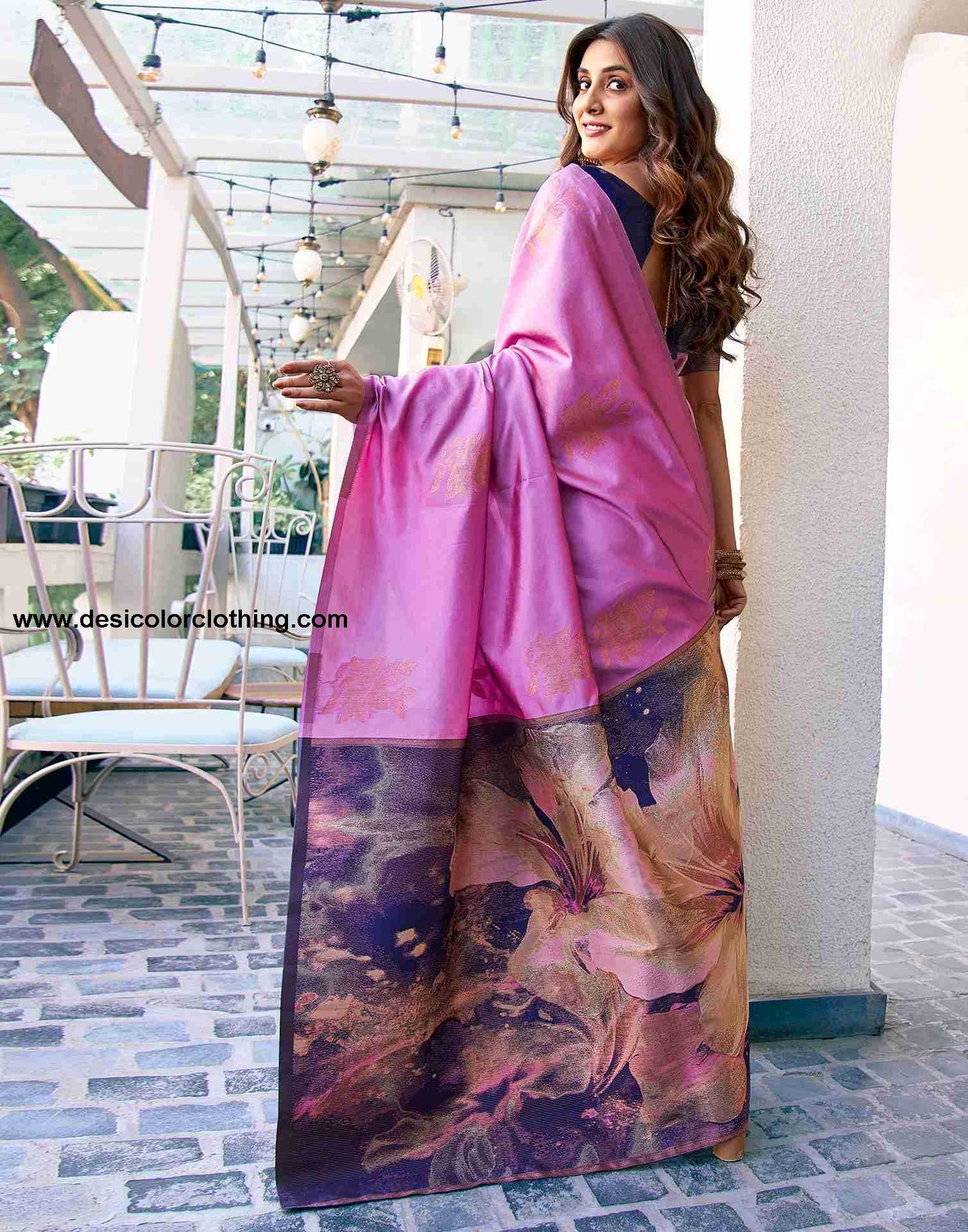 Blue Silk Woven Saree