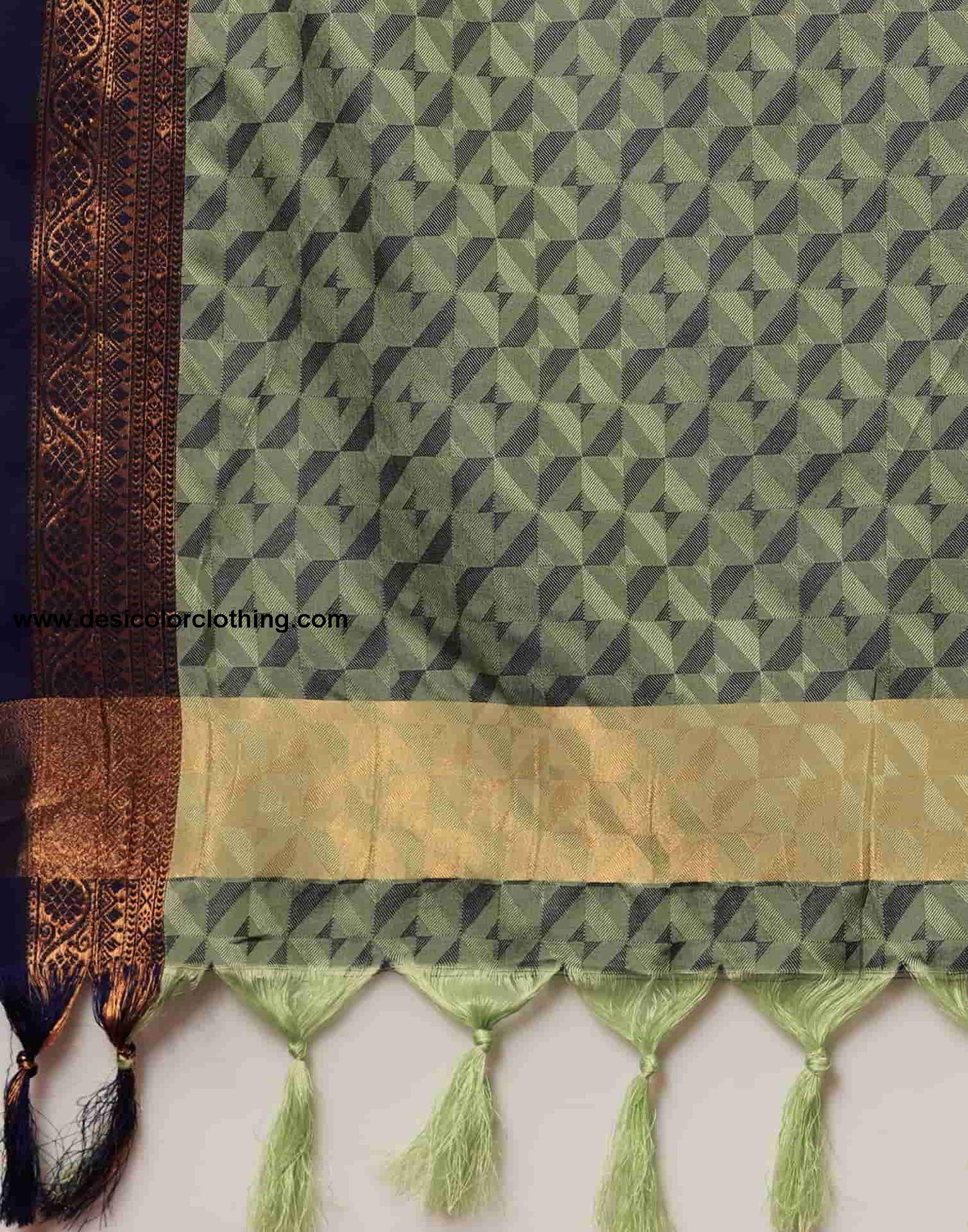 Green Banarasi Silk Woven Saree