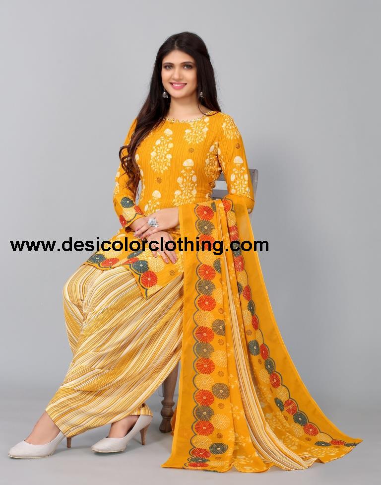 Printed Unstitched Salwar Suit Material