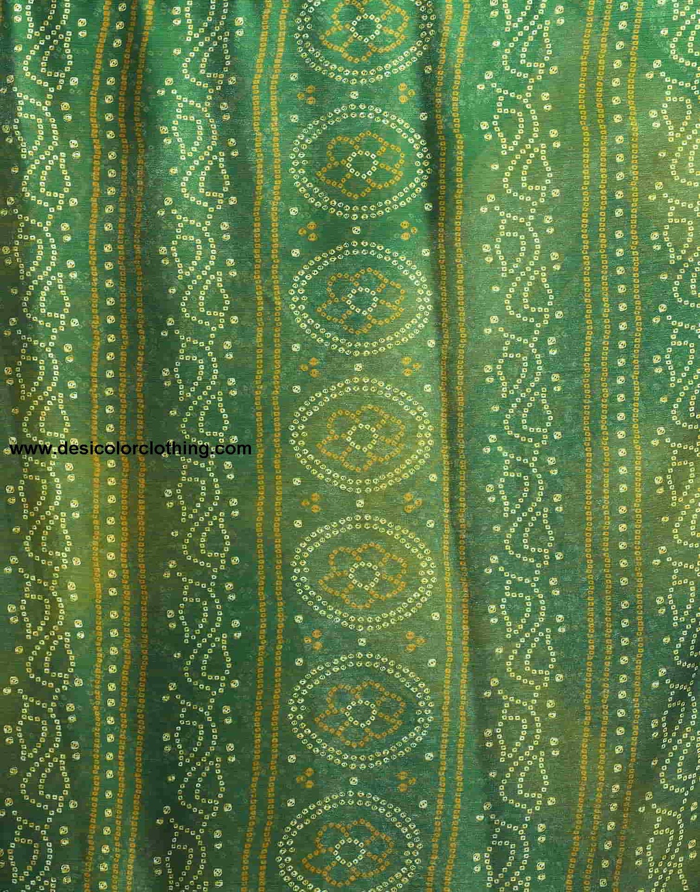 Green Bandhani Chiffon Saree