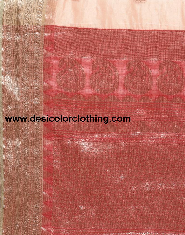 Peach Silk Saree