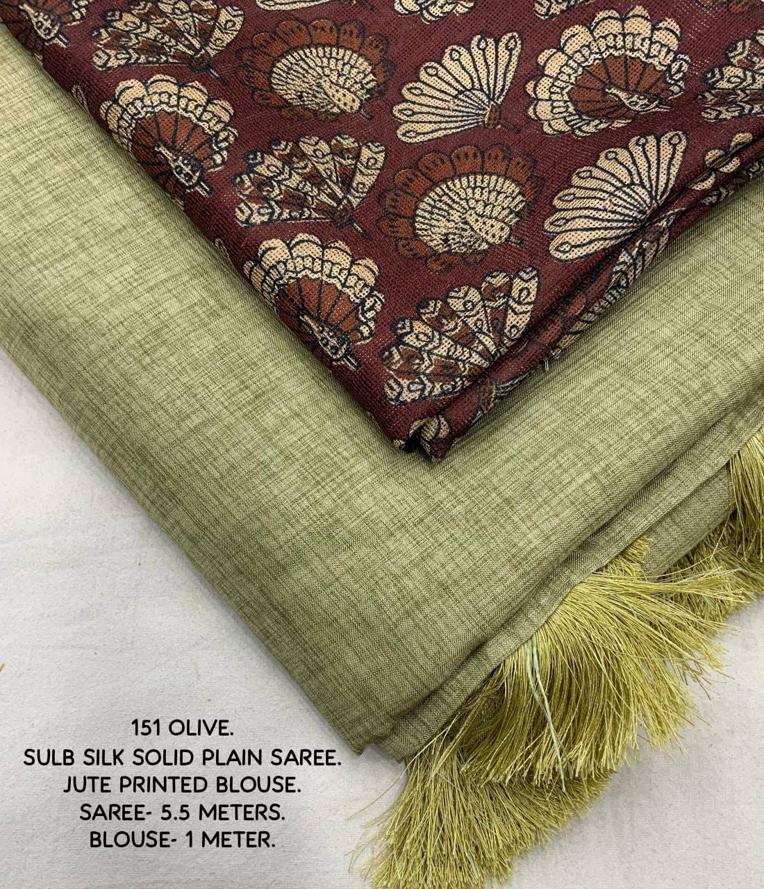 Product Image - Designer Georgette Saree with Printed Jute Silk Blouse – Ideal Festive & Wedding Wear