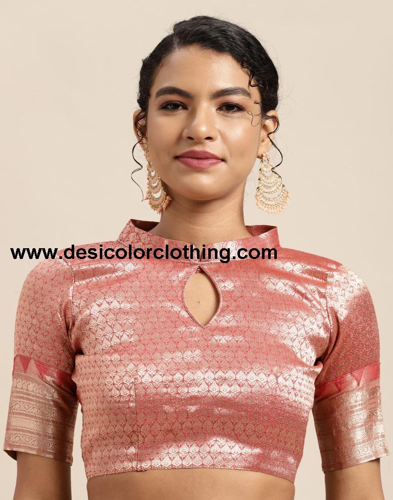 Peach Silk Saree