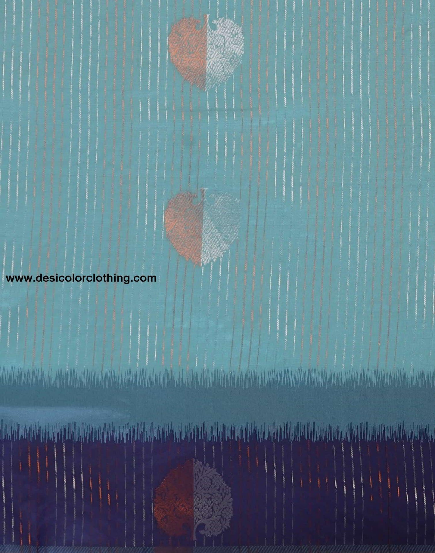 Blue Banarasi Silk Woven Saree