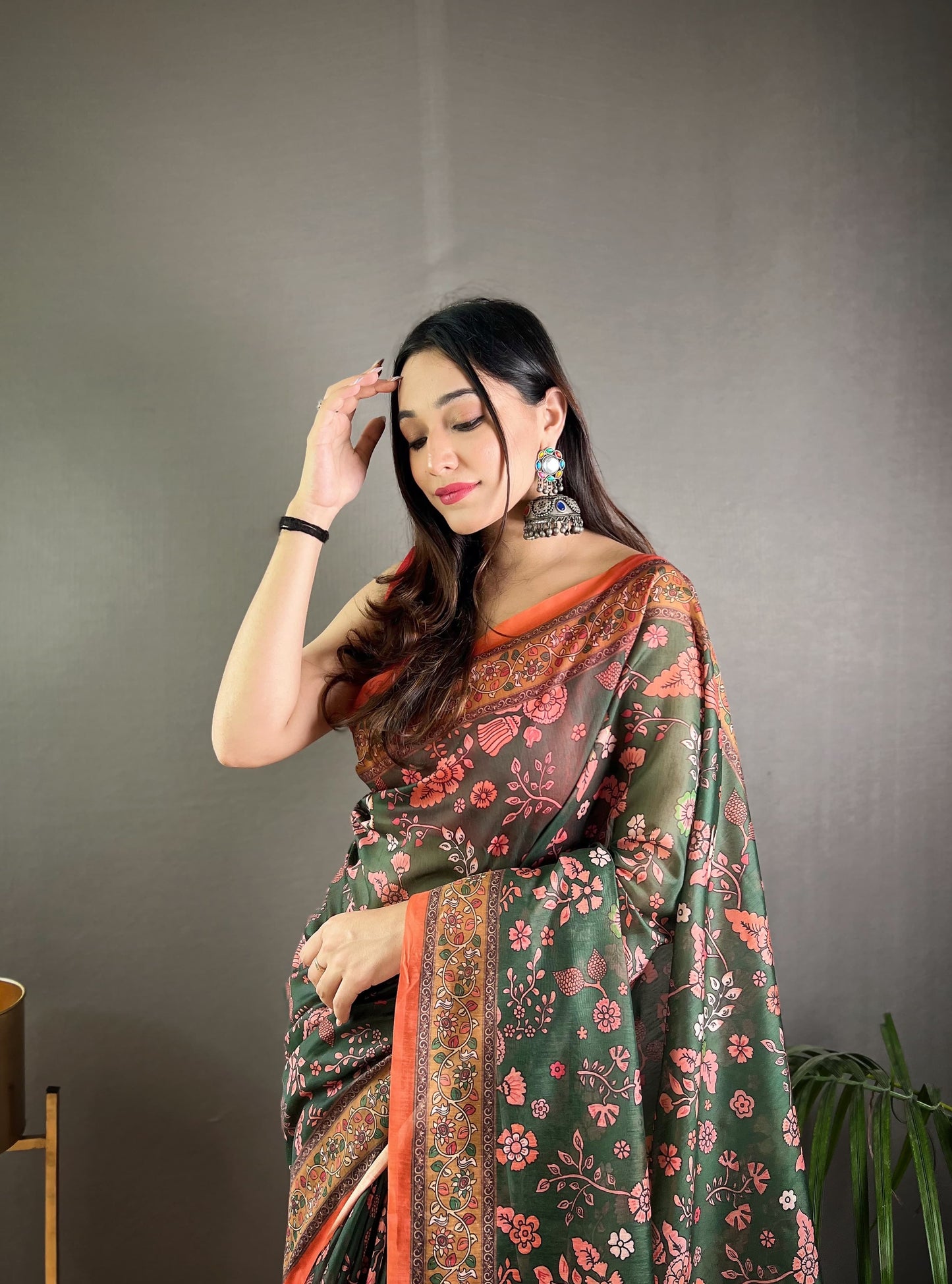 Product Image - Designer Malai Cotton Kalamkari Saree – Perfect Ethnic Wear