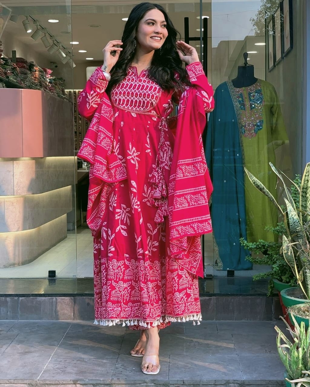 Product Image - Designer Cotton Kurti with Dupatta | Premium Ethnic Wear for Festive Occasions