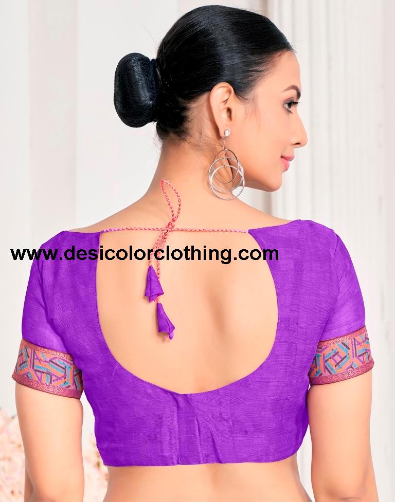 Dusty Purple Chiffon Printed Saree