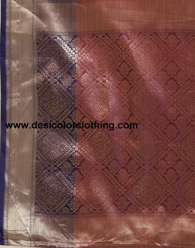 Dark Pink Silk Saree