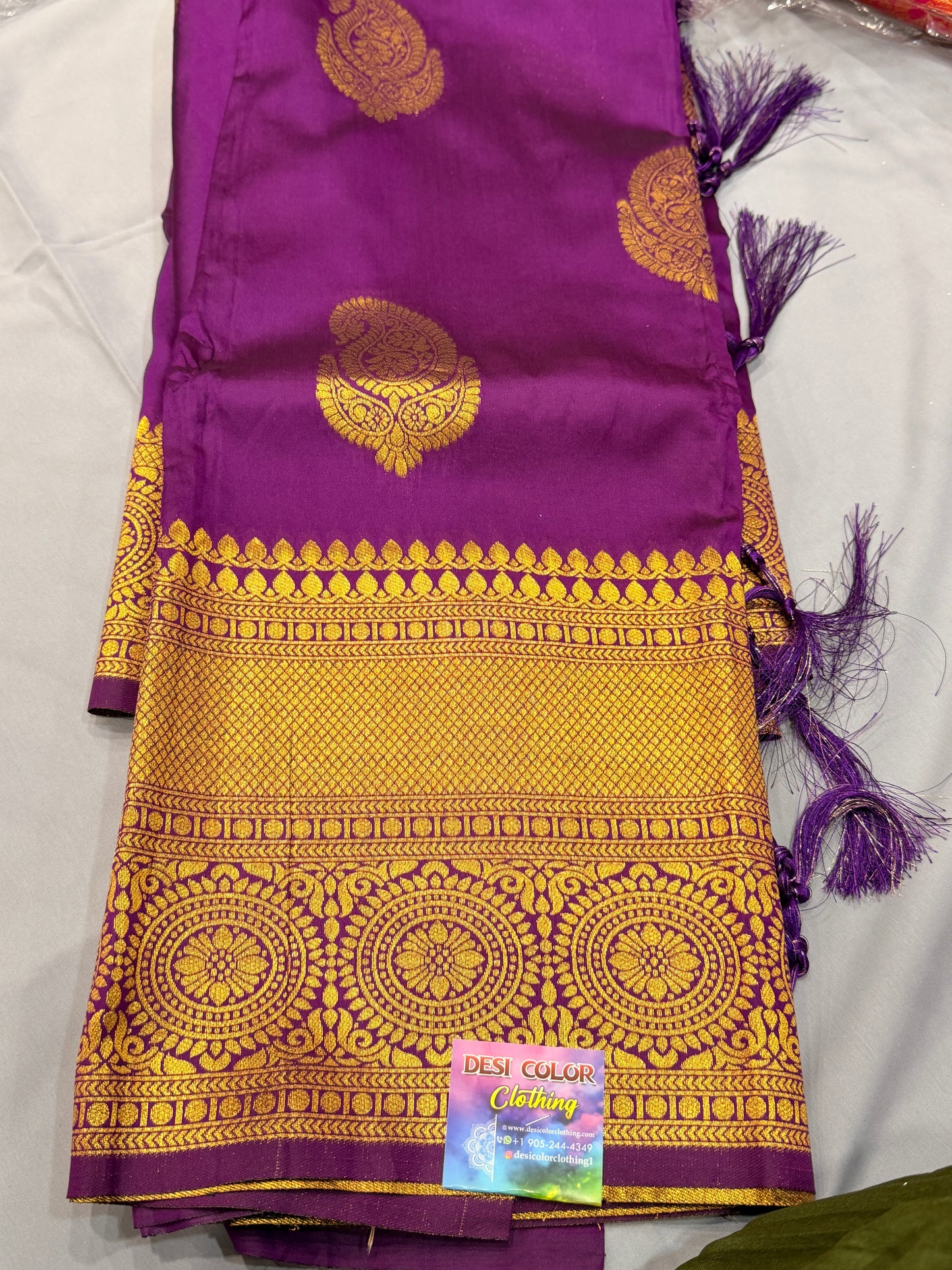 Product Image - Exquisite Kanchipuram Pink Sari - Handwoven Elegance - 1