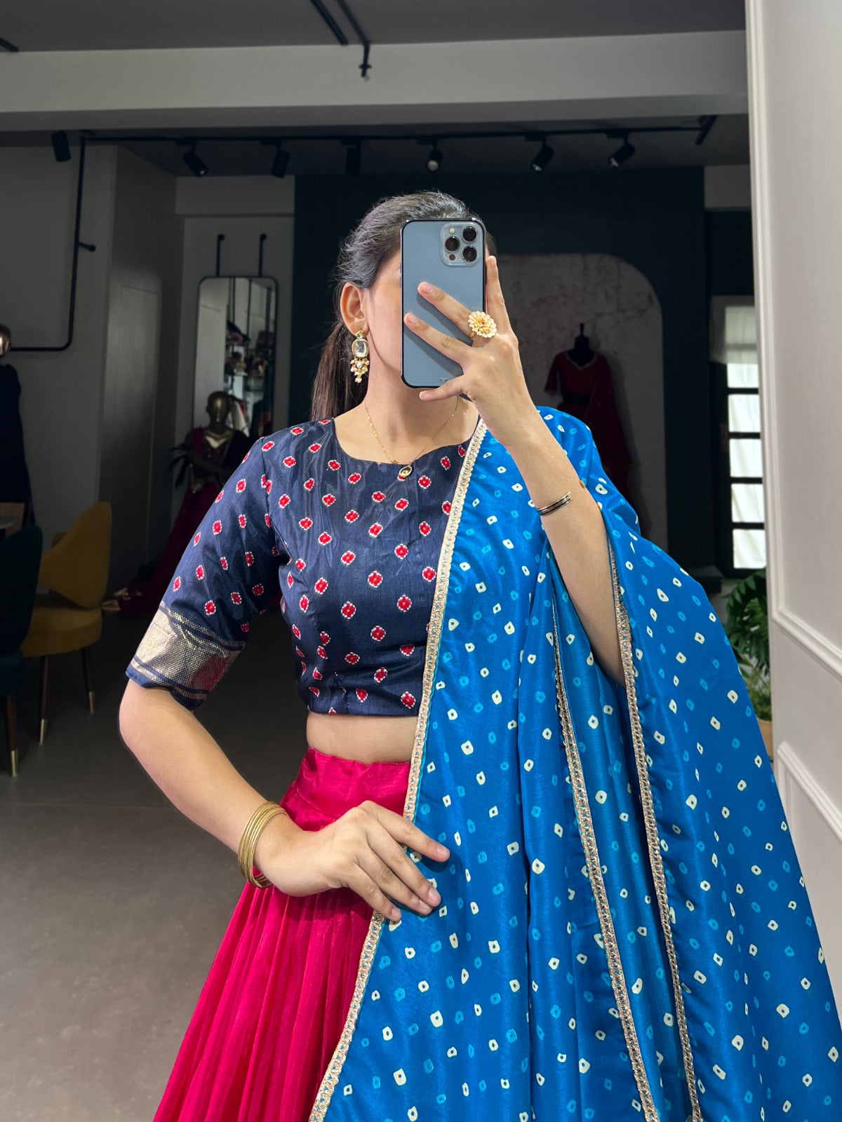 Product Image - Dola Silk Lehenga Choli with Patola Print