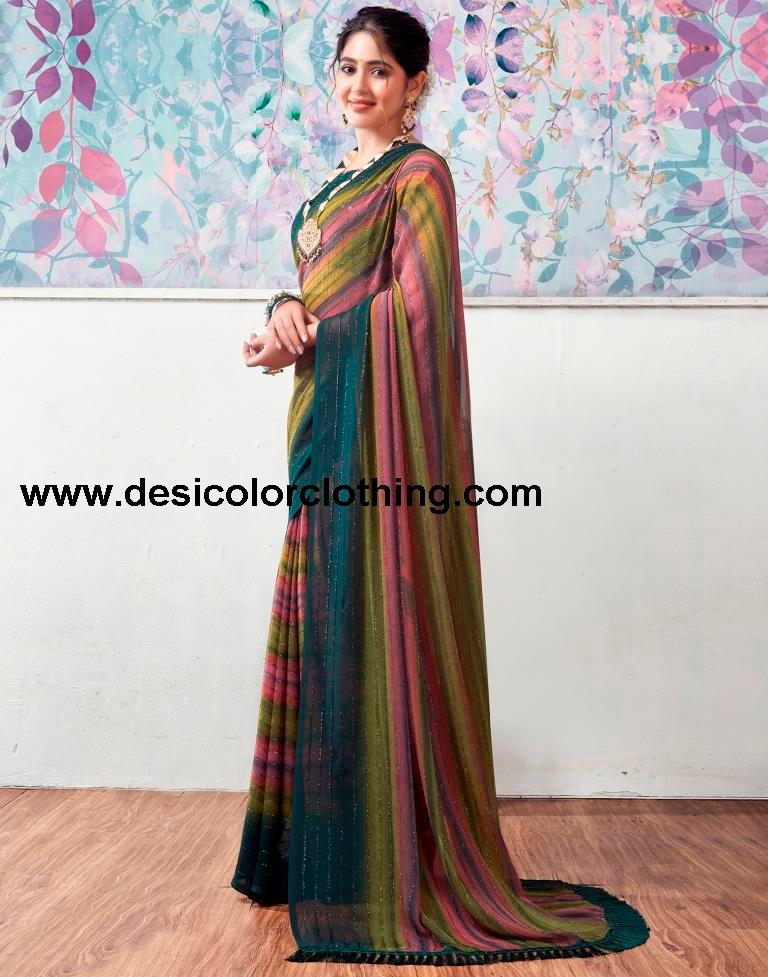 Rama Georgette Printed Sarees