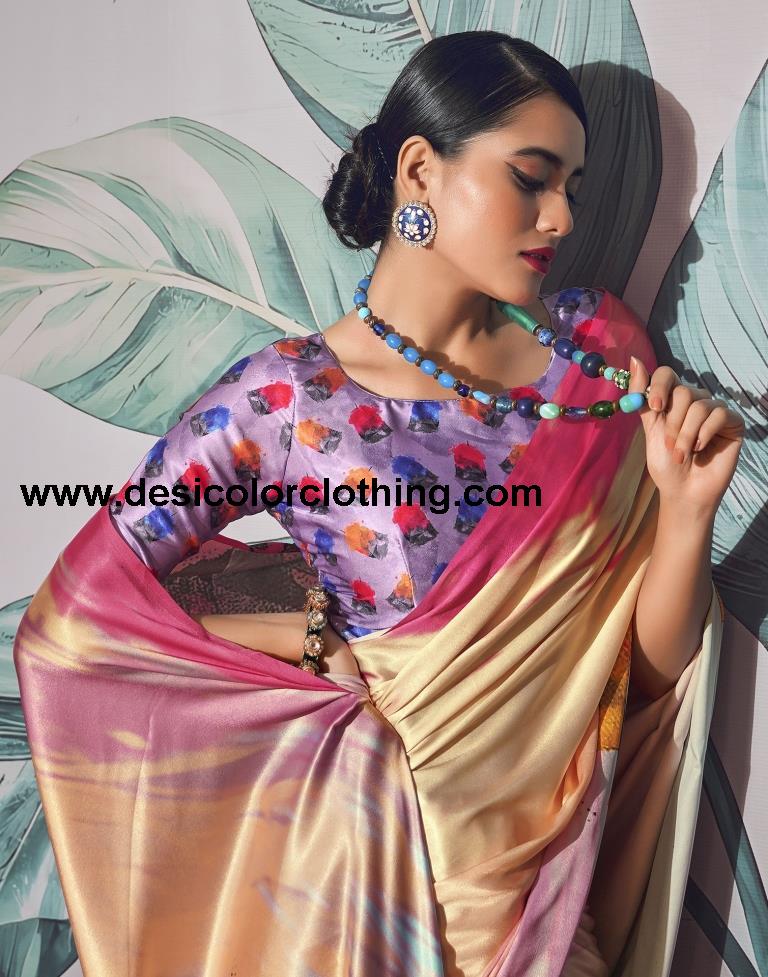 Multi Silk Printed Sarees
