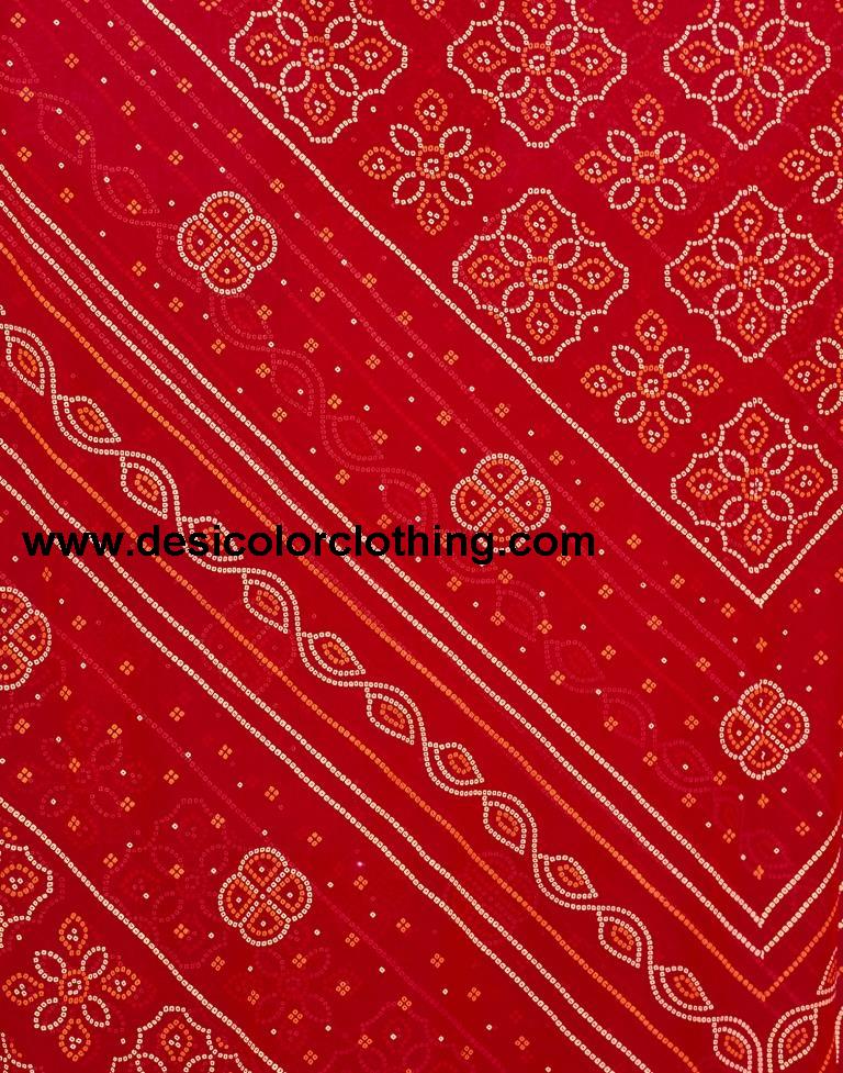 Red Georgette Embroidery Saree