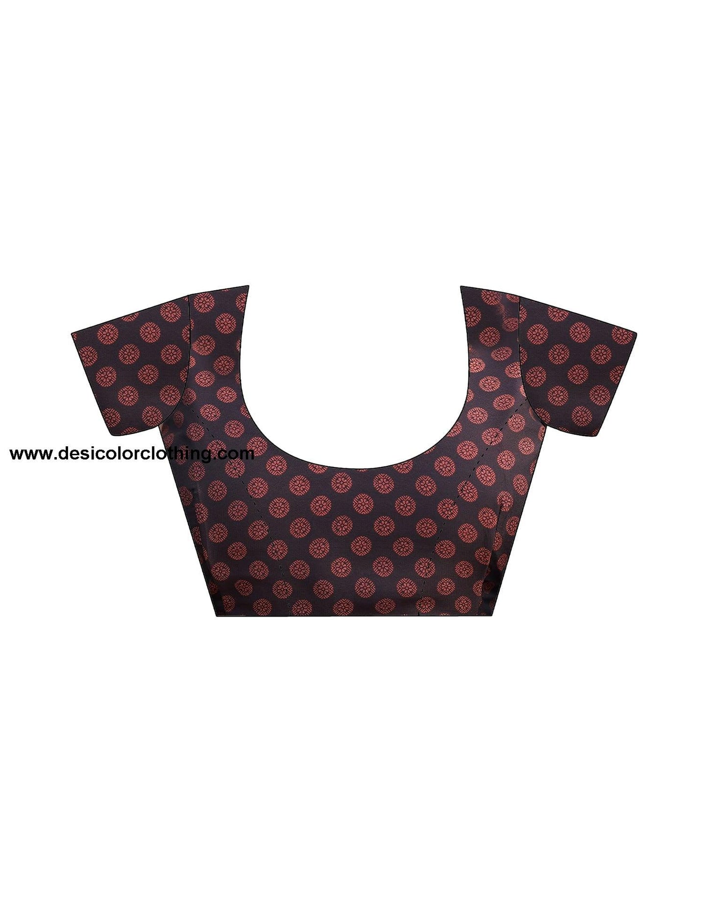 Brown Georgette Printed Saree