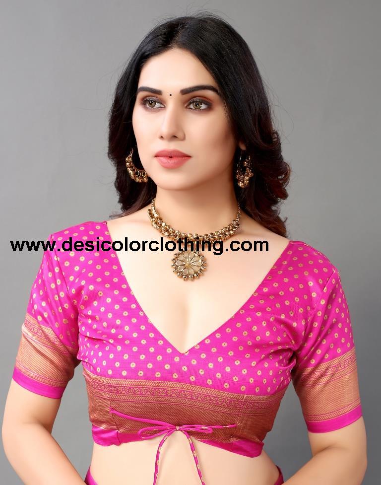 Green And Beige Silk Saree