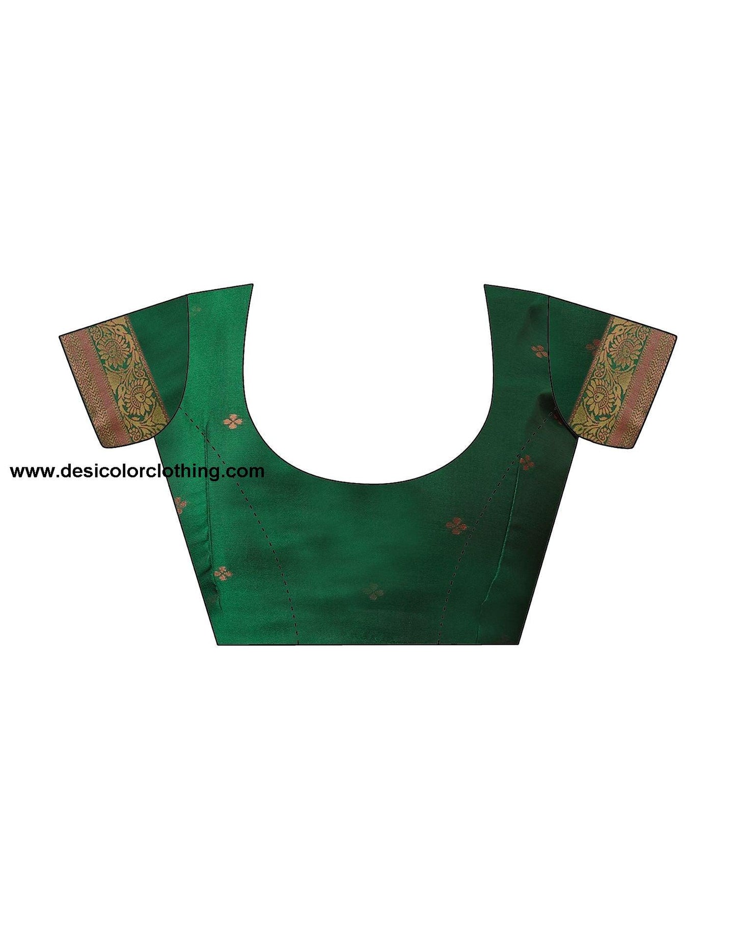 Dark Green Jacquard Silk Saree