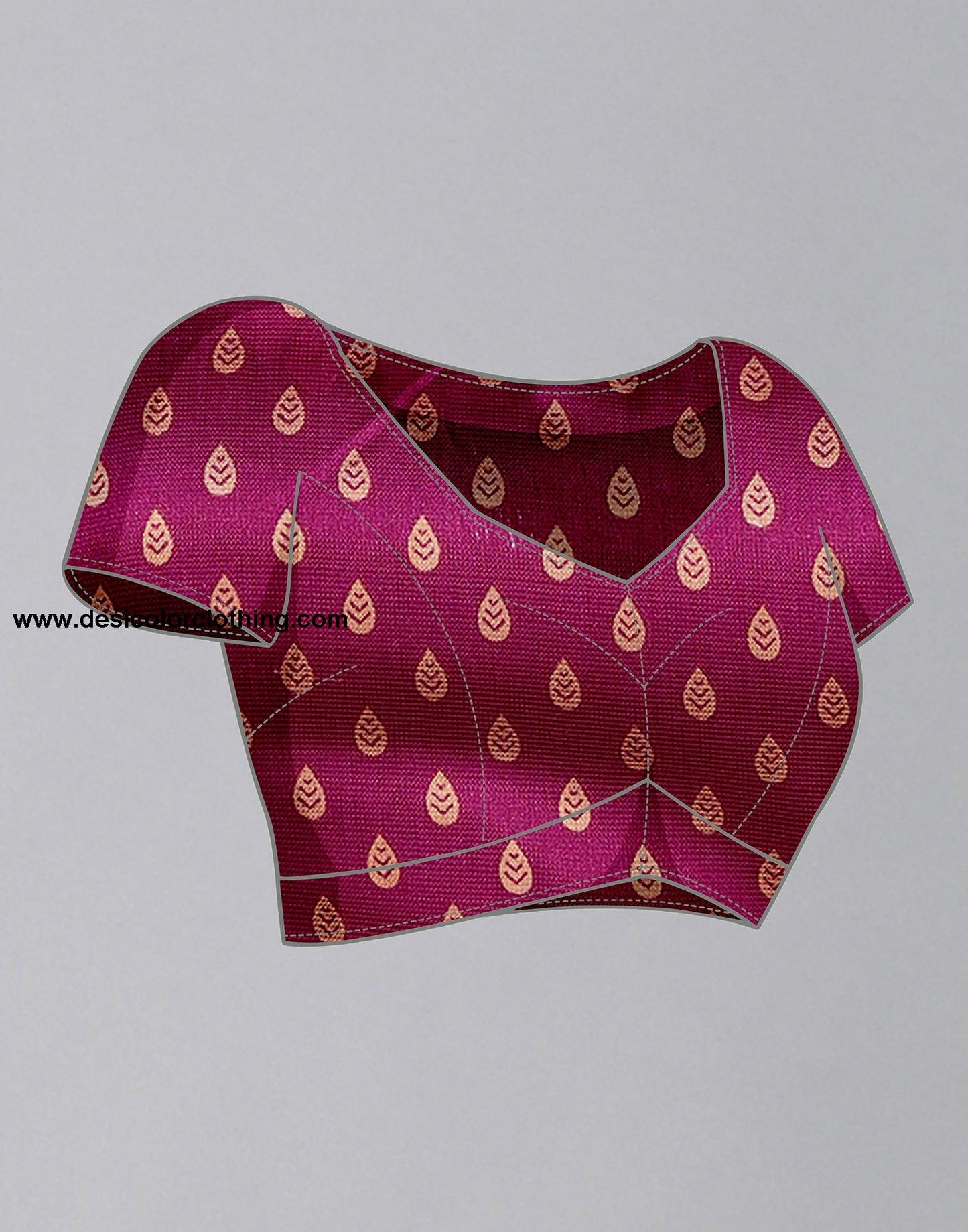 Purple Silk Printed Saree