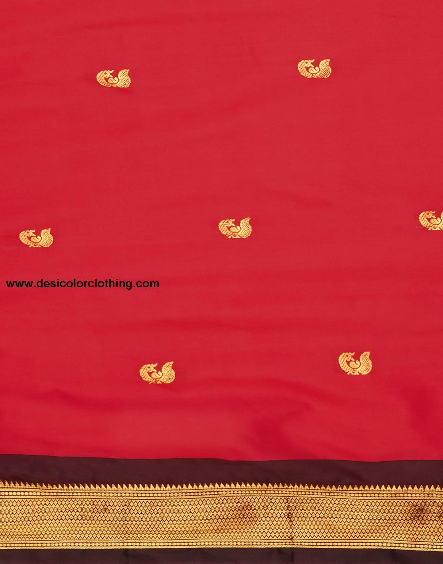 Red Kanjivaram Silk Woven Saree
