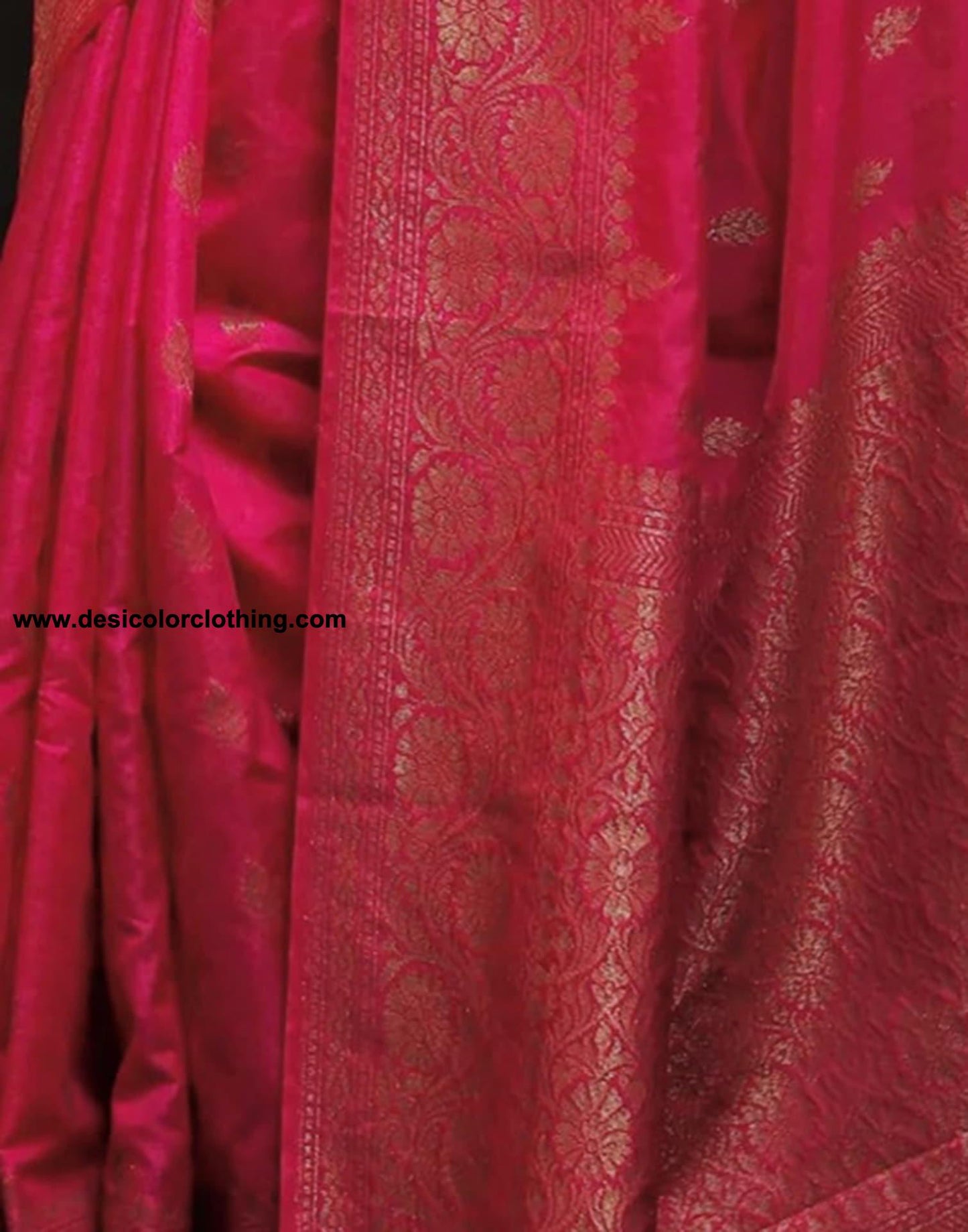 Pink Banarasi Silk Woven Saree