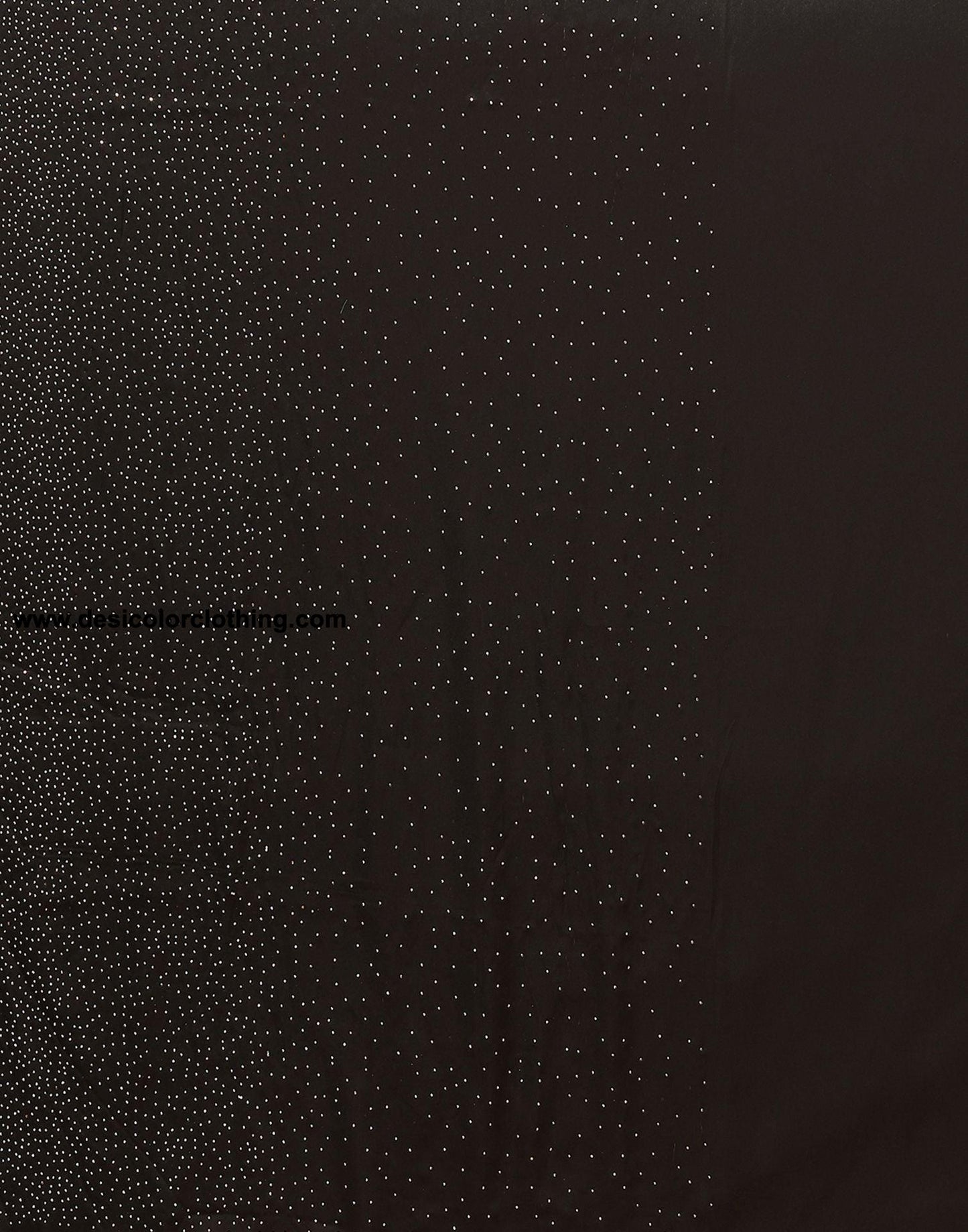 Black Silk Plain Hot Fixing Saree