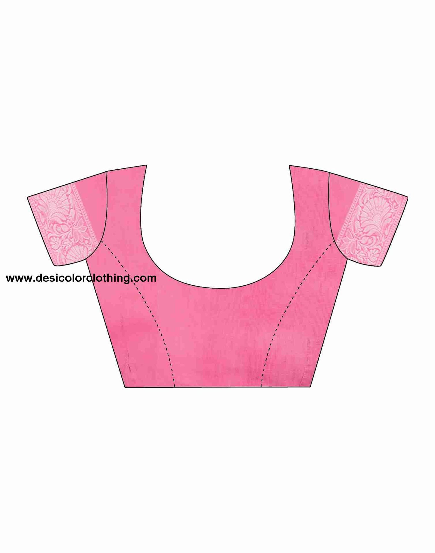 Pink Cotton Plain Saree