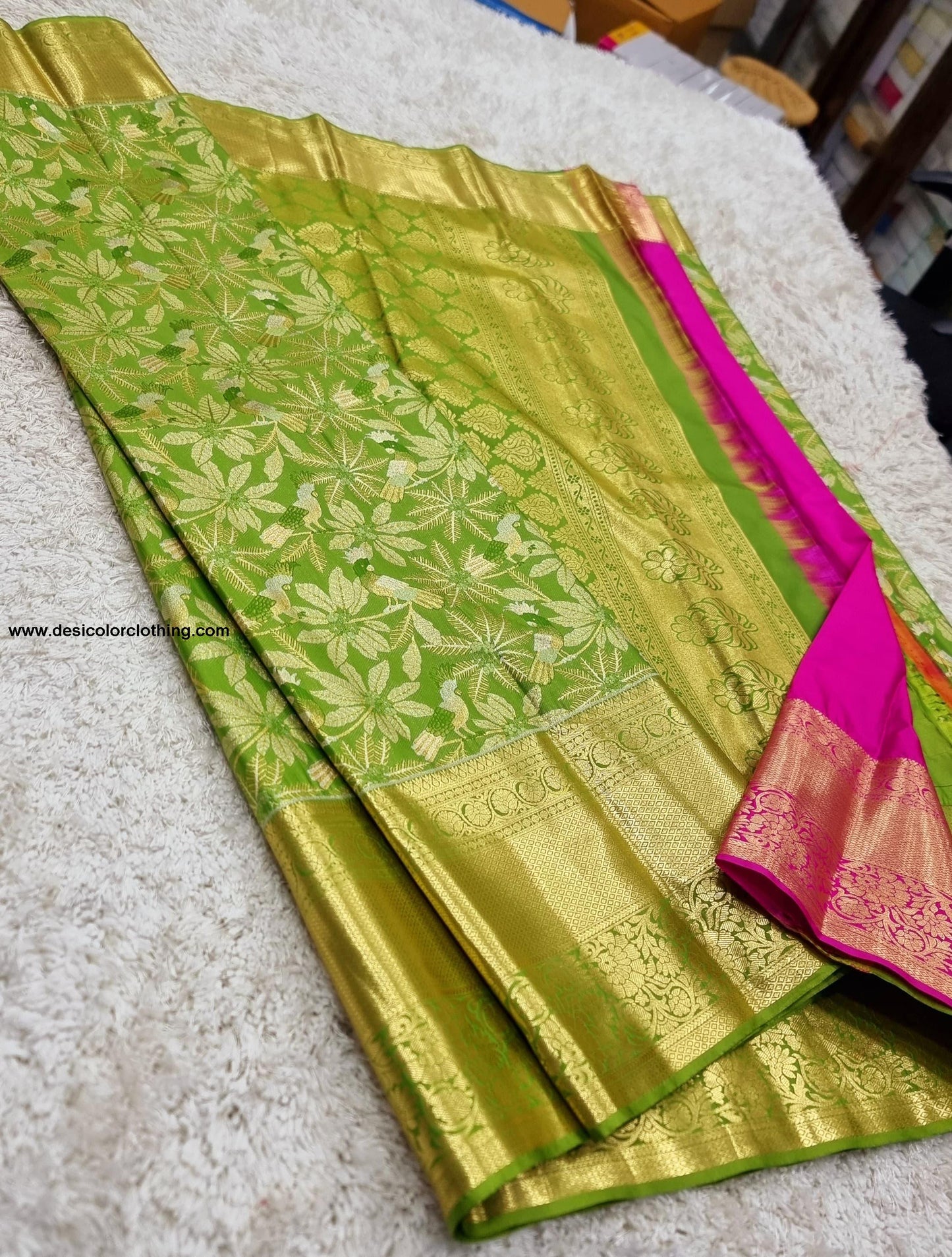 Kanchipuram Meenakari Pattern Bridal Blended High Quality Budget Silk Sarees
