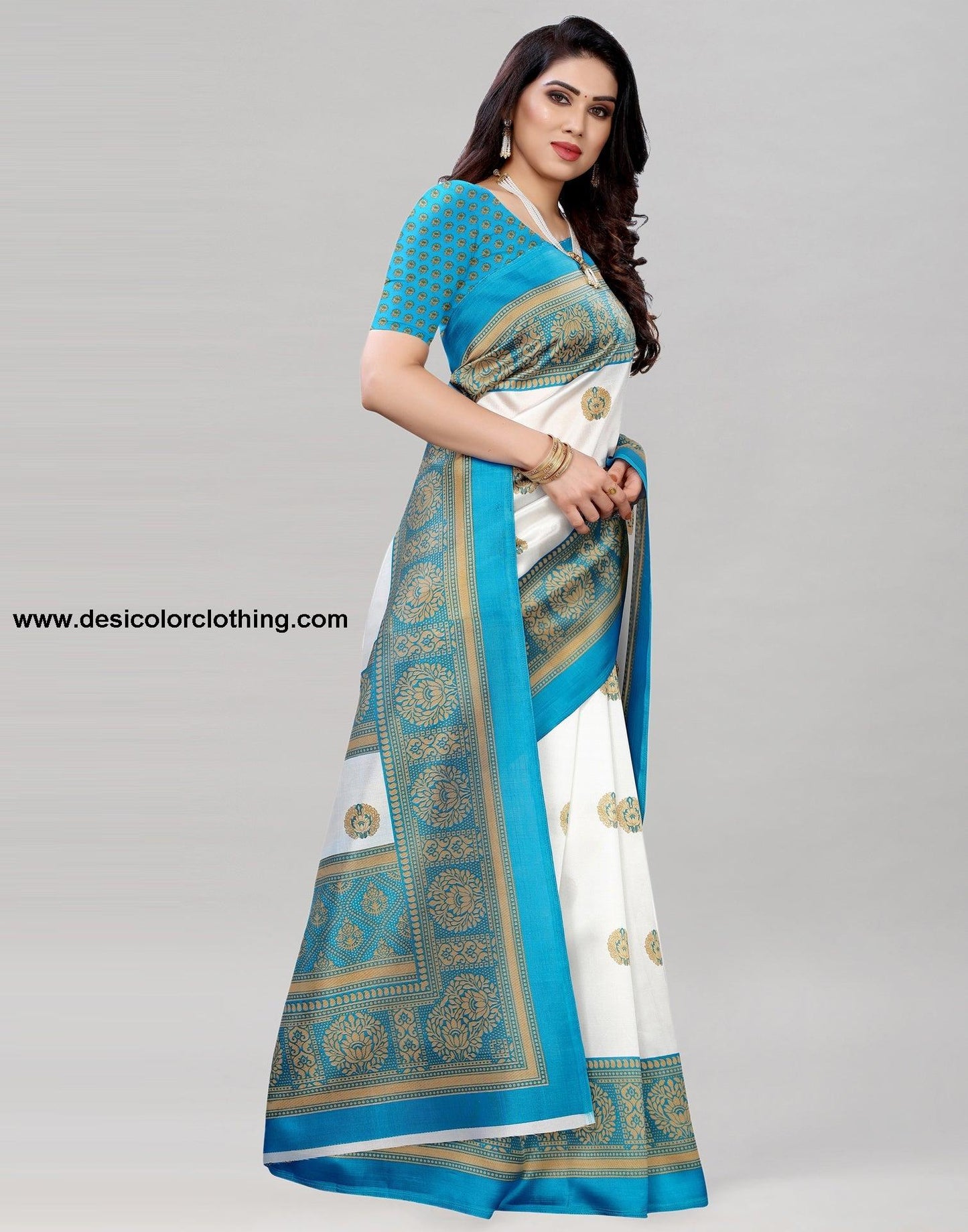 White Banarasi Silk Saree | 2019S120
