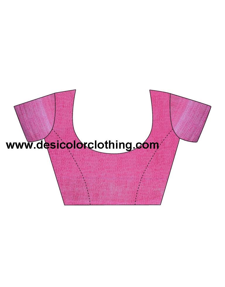 Pink Georgette Woven Saree