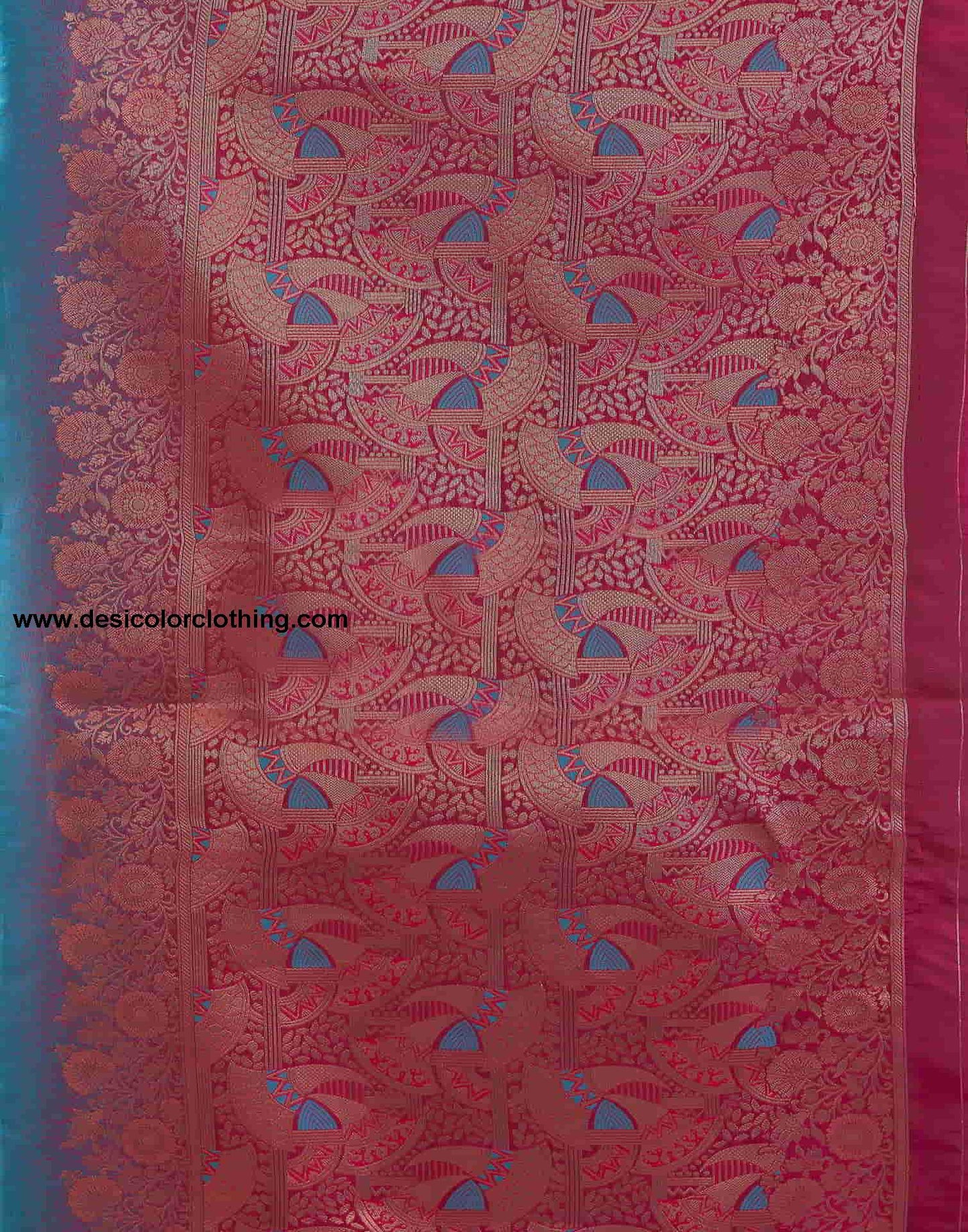 Blue Banarasi Silk Woven Saree