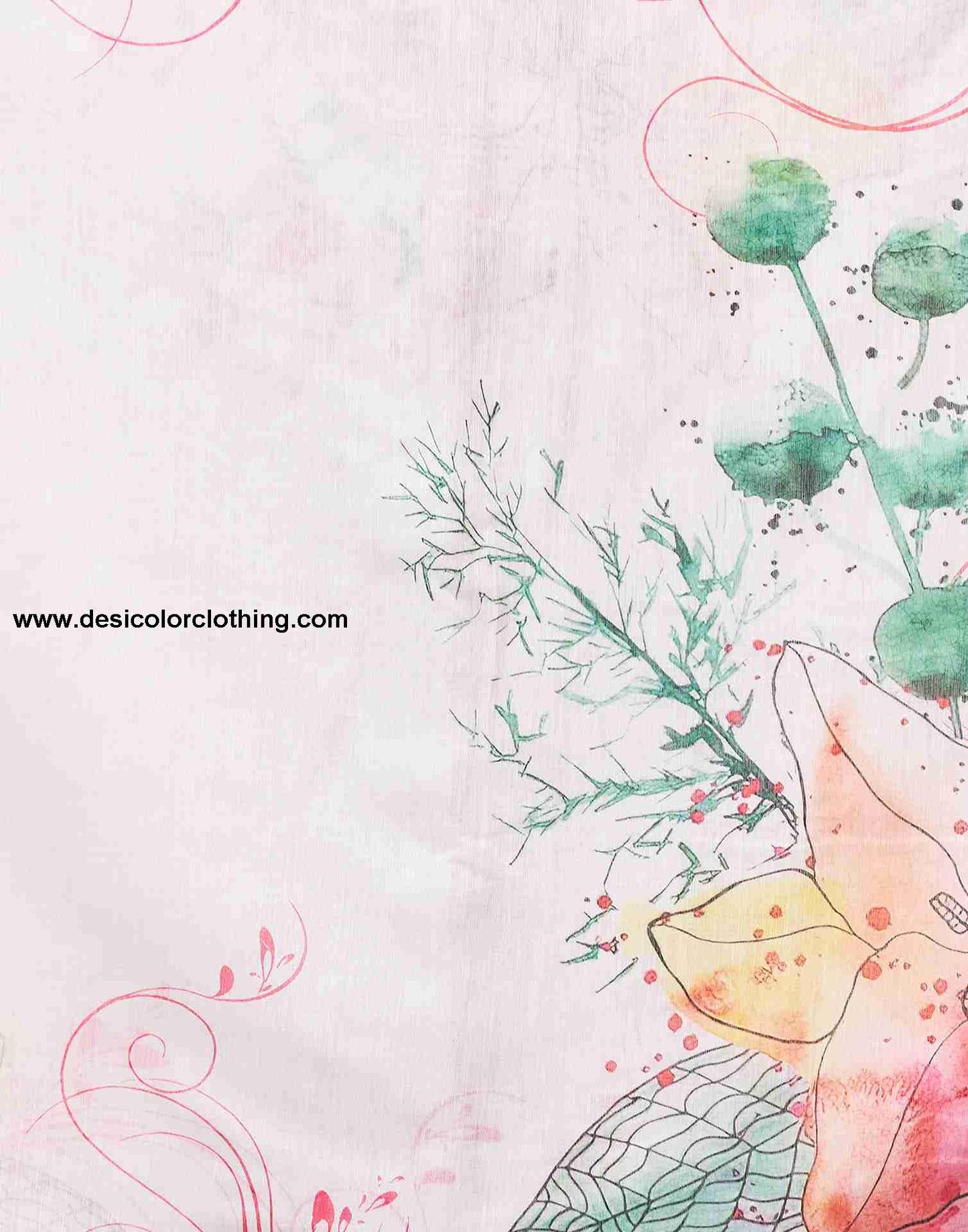 White Cotton Printed Saree